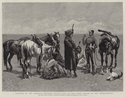Un cavalier de la Police montée canadienne perdu dans les Grandes Plaines du Saskatchewan - Frederic Remington